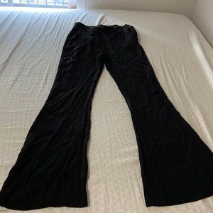 Linen black flare pants size 0